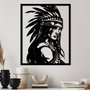 Wallity Tribal Chief Accesorio Decorativo de Pared de Metal Negro
